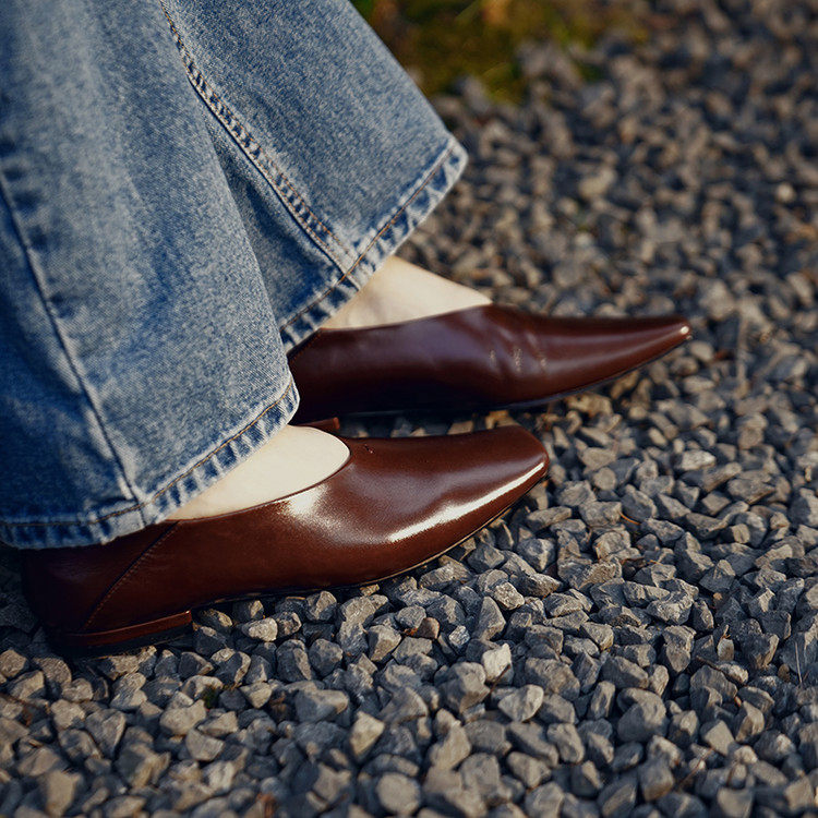 女鞋2026春季新款真皮平底乐福鞋女一脚蹬方头法式复古小皮鞋,女鞋,深口单鞋,淘宝优惠券,粉丝福利购,淘宝优惠卷