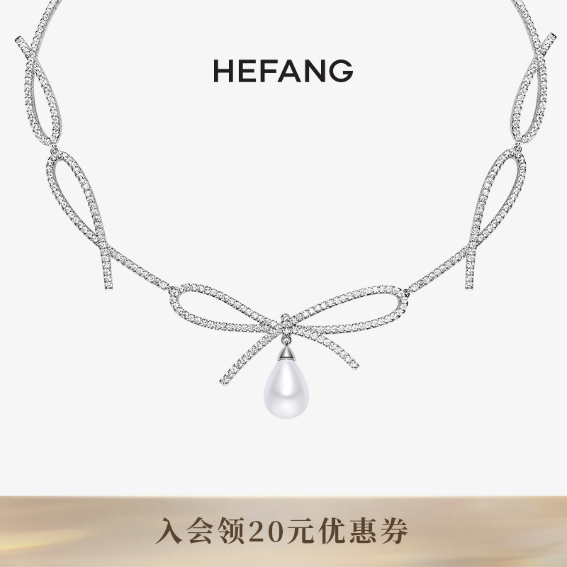 HEFANG何方蝴蝶结丝带项链