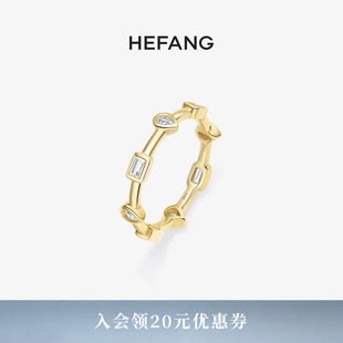 HEFANG何方迷你鎏光戒指原创慵懒风轻奢食指戒尾戒送生日礼物