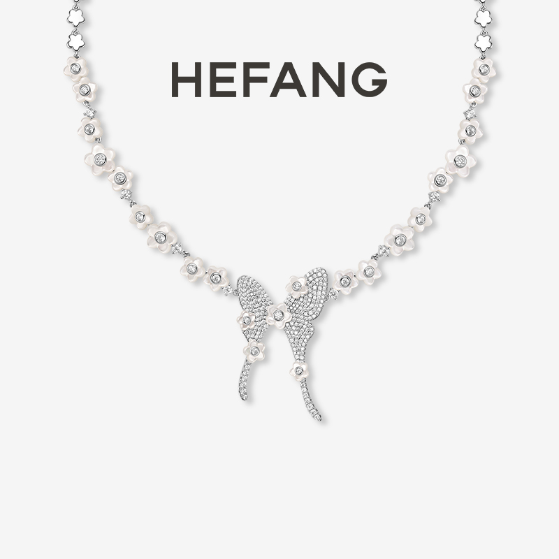 HEFANG何方珠宝燕尾蝶花园项链