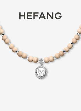 HEFANG何方珠宝蝴蝶印章项链