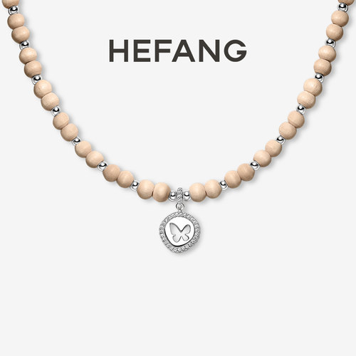 HEFANG何方珠宝蝴蝶印章项链