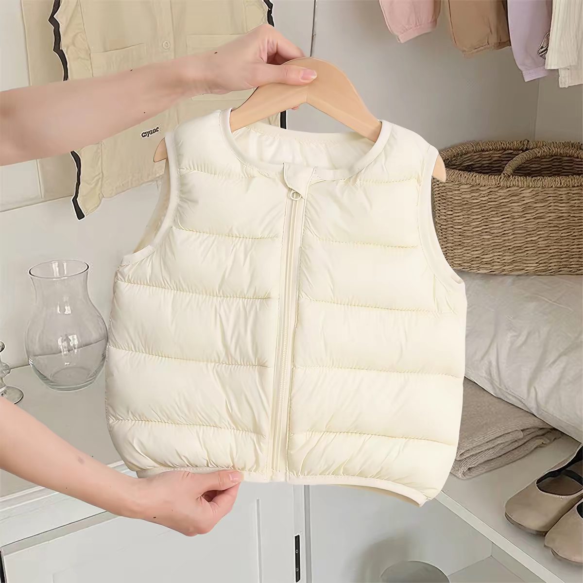儿童秋冬季羽绒服马甲1一3岁半女童男宝宝2轻薄款4小孩子棉衣外套