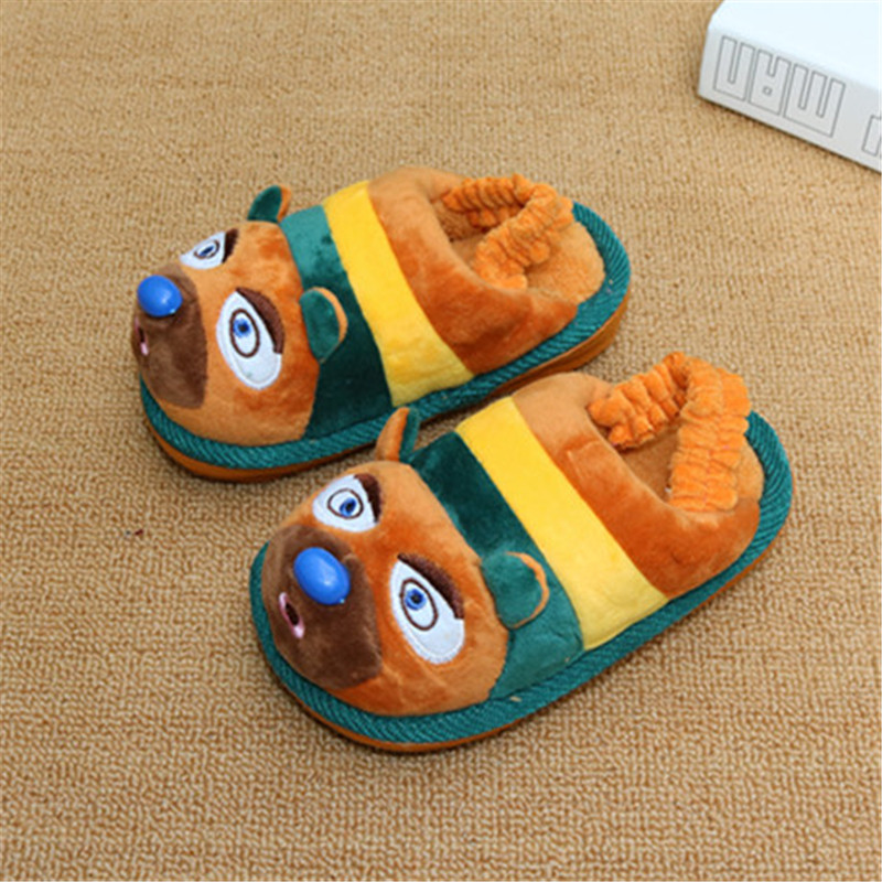 Pantoufles enfants en suède pour hiver - semelle caoutchouc - Ref 986434 Image 1