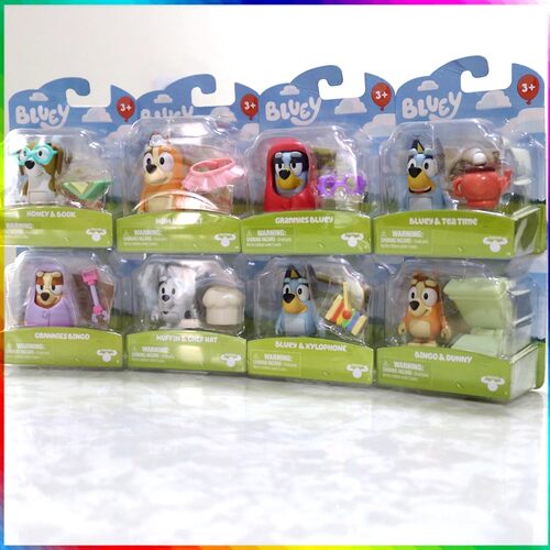 缪斯布鲁伊一家玩具bluey和朋友宾果班底特公仔玩偶摆件儿童