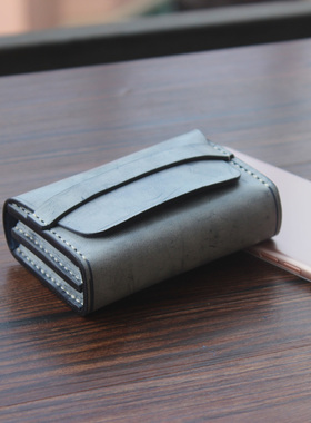 卡包名片包薛氏工坊出品擦蜡植鞣头层牛皮手工缝制男女cardholder