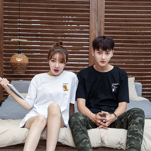 小衫 猫和老鼠t恤联名纯棉短袖 2023时尚 卡通宽松潮青少年半袖 美式