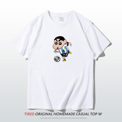蜡笔小新梅西联名足球训练服短袖