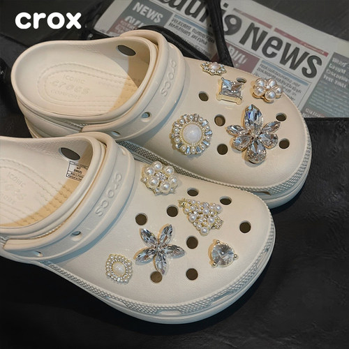 智必星Crocs洞洞鞋水钻鞋扣配件