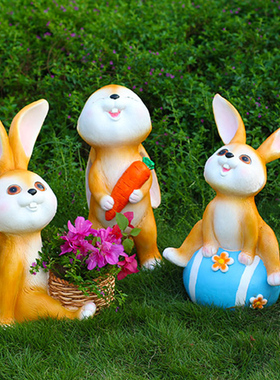 卡通风玻璃钢花园林小区美陈雕塑