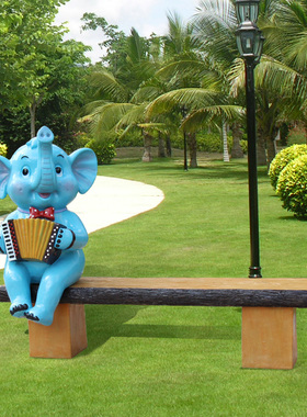 小象斑马商场幼儿园美陈装饰品