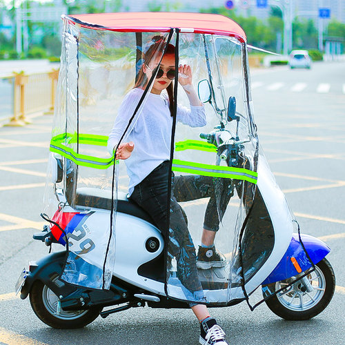 电瓶车挡雨棚电动车雨棚