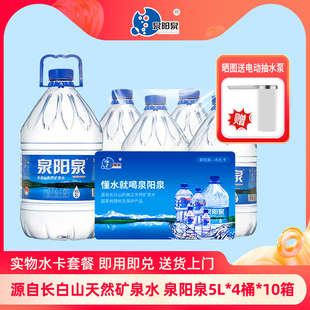 【水卡】泉阳泉长白山天然矿泉水5L升*4桶*10箱家庭装 实物兑换卡