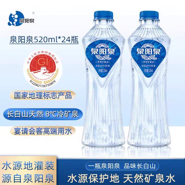 泉阳泉长白山天然8℃冷矿泉水图片