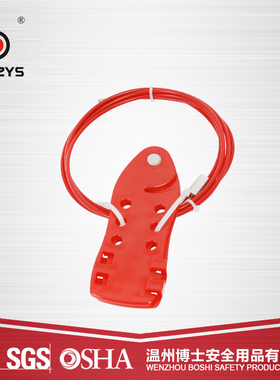 2M经济型鱼形绳锁4MM不锈钢缆锁工业设备停工检修锁定装置BD-L21