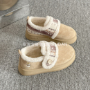 女款 2025新款 保暖棉鞋 鲁鲁蛋 毛毛鞋 加绒雪地鞋 厚底板鞋 棉靴 冬季