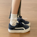 鲁鲁蛋 厚底小白鞋女款2025新款春秋小众不撞款板鞋休闲面包鞋子