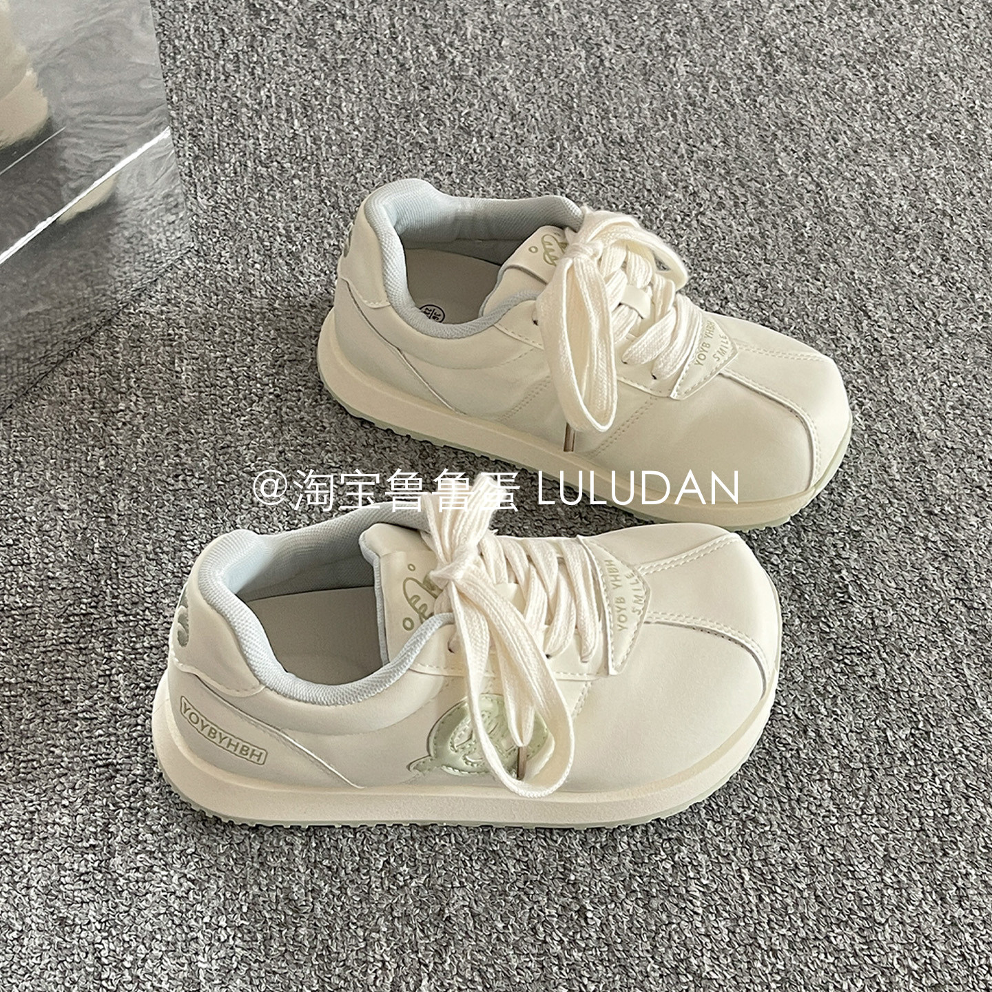 鲁鲁蛋 春季厚底小白鞋女款2026新款休闲板鞋ins潮百搭小众阿甘鞋,女鞋,休闲板鞋,淘宝优惠券,粉丝福利购,淘宝优惠卷