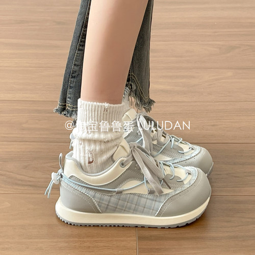 鲁鲁蛋 秋季厚底女鞋阿甘鞋子女2025新款爆款韩系板鞋百搭小白鞋