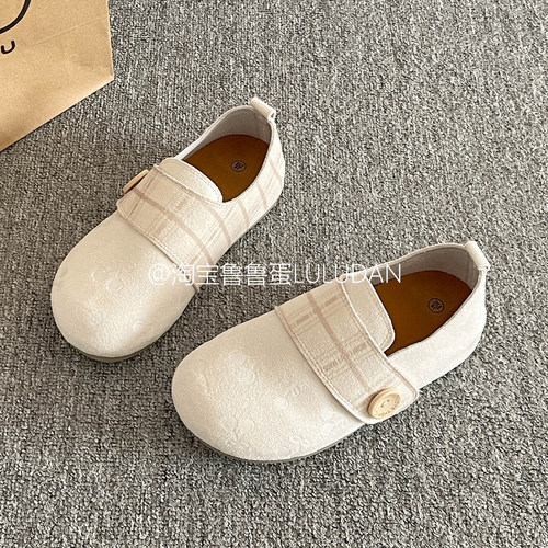 鲁鲁蛋 复古平底勃肯鞋女2026新款秋季外穿一脚蹬单鞋全包休闲鞋