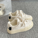 鲁鲁蛋 春夏厚底小白鞋女款2025新款休闲板鞋女鞋可爱小狗面包鞋