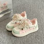 苹果面包鞋 鲁鲁蛋 2026新款 春秋厚底小白鞋 百搭韩系休闲板鞋 女款