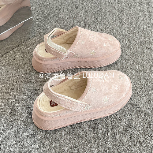 鲁鲁蛋 冬季加绒女鞋毛毛厚底雪地靴女款2025新款保暖棉鞋休闲鞋