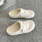 单鞋 鲁鲁蛋 春季 一脚蹬懒人鞋 复古勃肯包头半拖鞋 女外穿2026新款