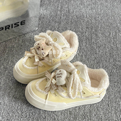 冬季 厚底小白鞋 加绒板鞋 2025新款 鲁鲁蛋 子二棉鞋 女款 百搭chic鞋