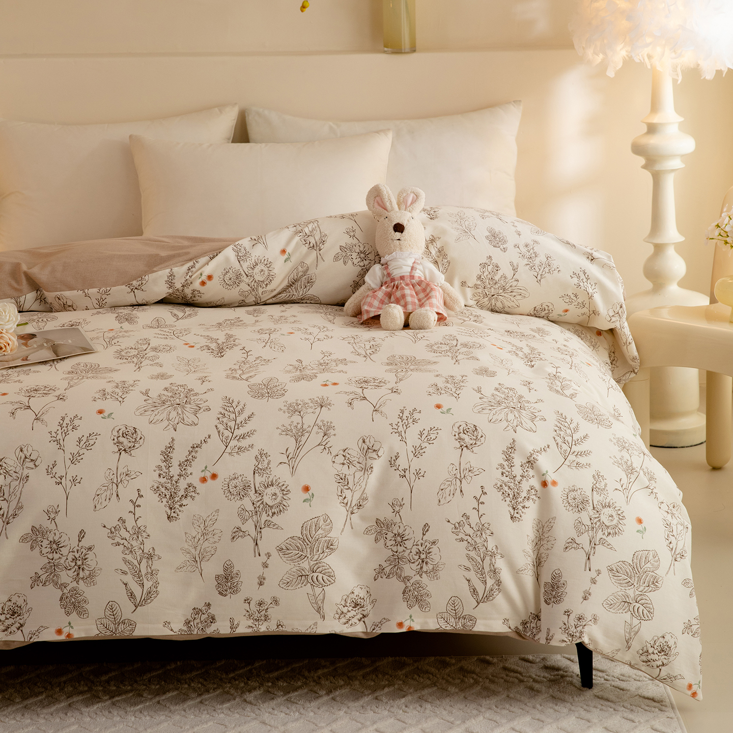 订制A类加厚全棉纯棉磨毛被套