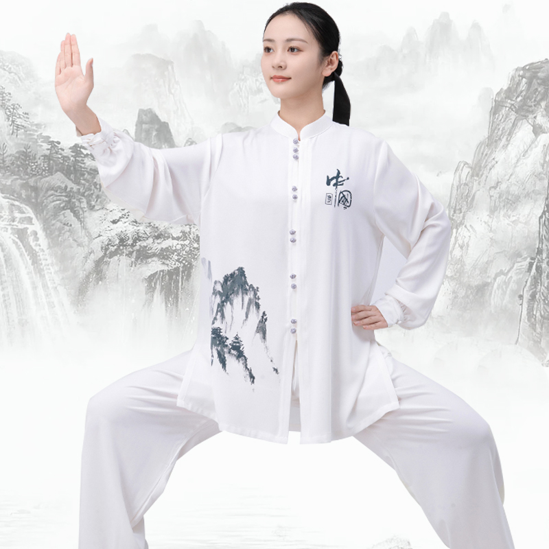 小和山男女新款手绘太极服