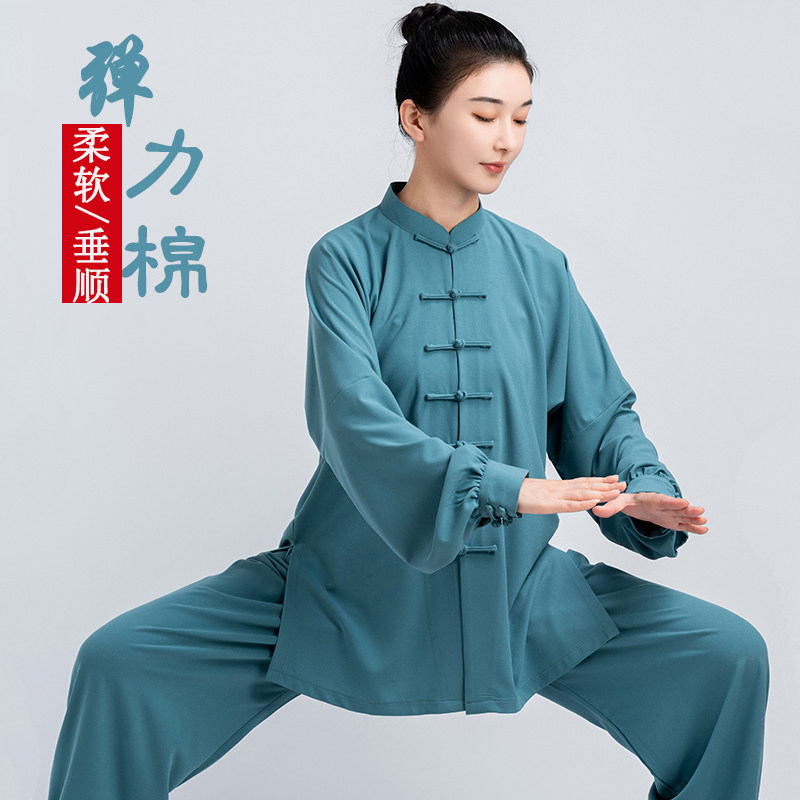 小和山男女新款弹力棉太极服图片