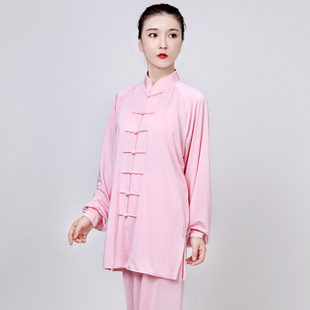 小和山太极服女装2025年新款春秋季牛奶丝武术太极拳练功服装男士