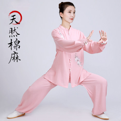 小和山女新款夏季棉麻太极服