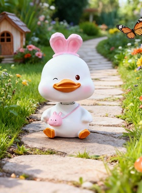 超萌小鸭子硅胶收纳包摆件