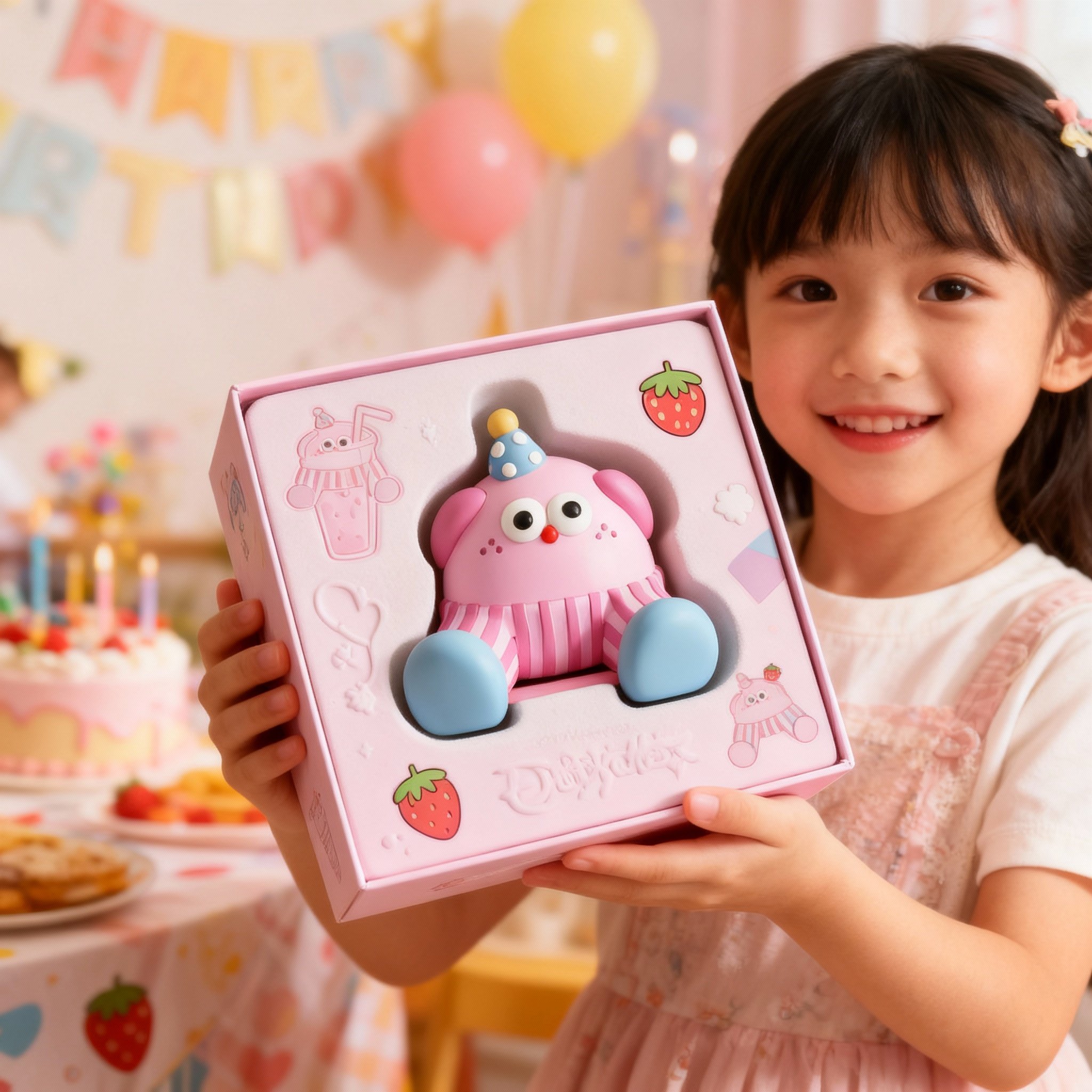 可爱卡通草莓小猪桌面摆件生日礼物女生闺蜜实用礼盒装,家居饰品,桌面摆件,淘宝优惠券,粉丝福利购,淘宝优惠卷