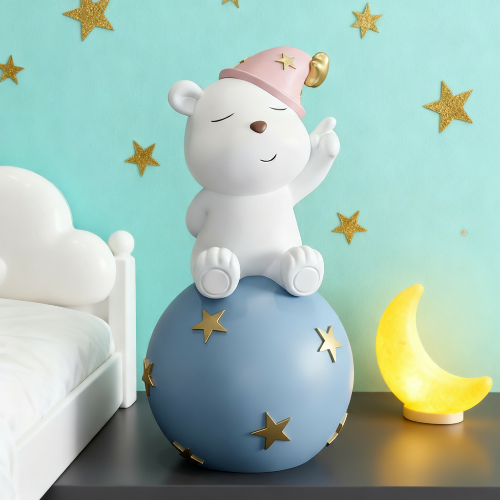 可爱小熊星星桌面摆件儿童房