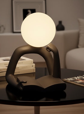 创意黑树脂人物造型家居摆件