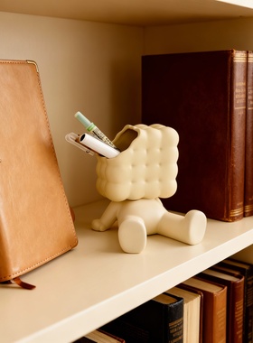 可爱饼干造型桌面收纳盒摆件