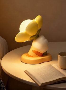 可爱花朵床头氛围灯摆件