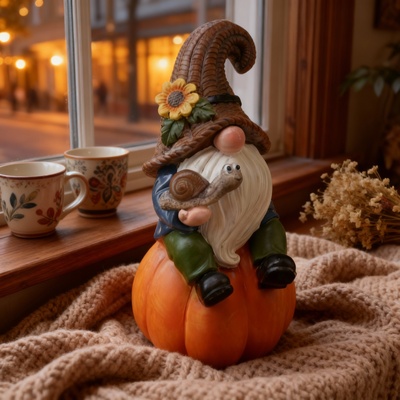 北欧风南瓜小矮人桌面摆件