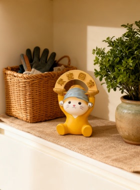 创意手工树脂可爱猫咪摆件