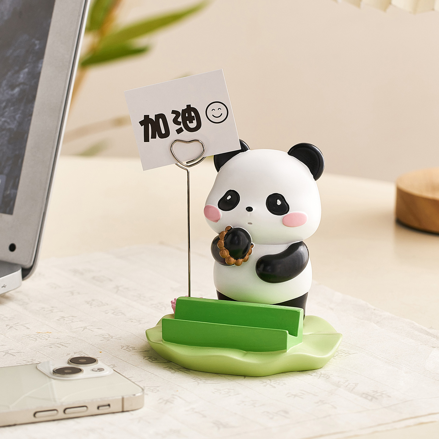 三合一多功能熊猫桌面小摆件