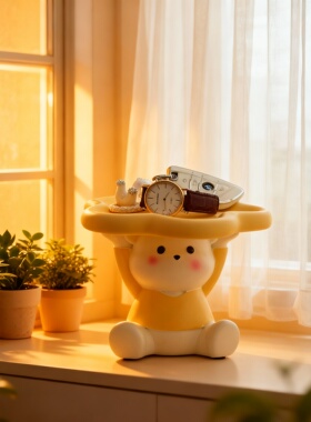 可爱手作小熊收纳桌面摆件