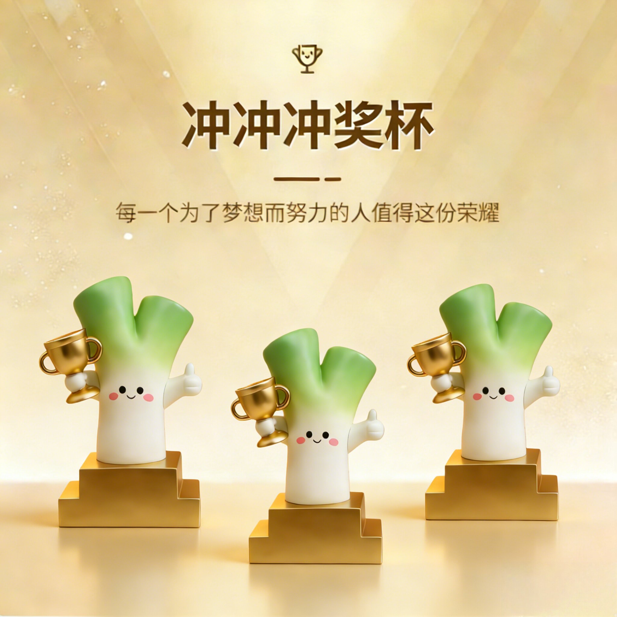 可爱冠军订做摆件儿童幼儿园小朋友定制奖杯公司员工销冠年会礼品图片