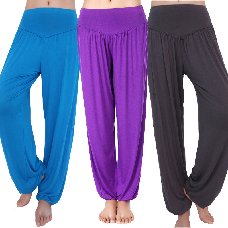 新品瑜珈裤子莫代尔灯笼裤健身裤舞蹈裤长裤女士瑜伽服春秋四季穿