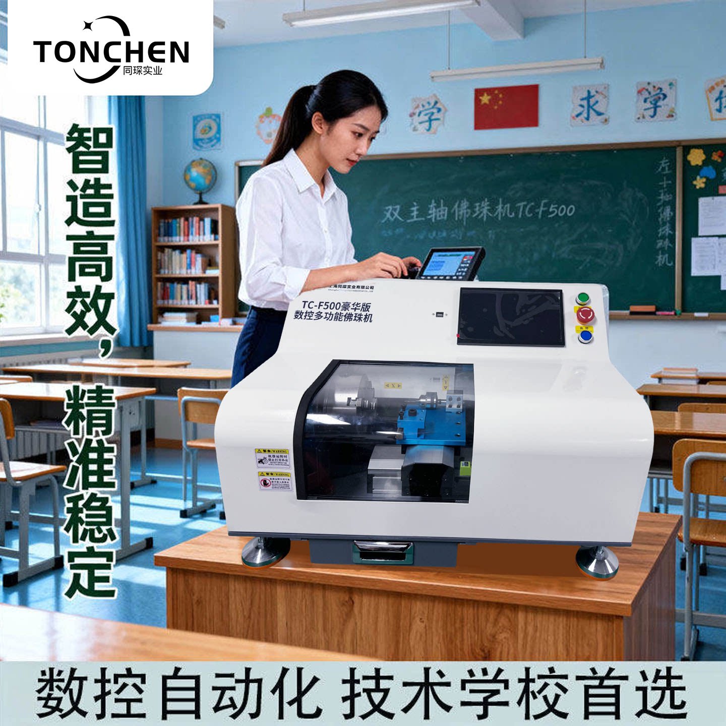 同琛数控佛珠机全自动佛珠笛子葫芦圆珠家用木珠机手串加工圆珠机