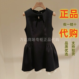 AIVEI艾薇2026冬季新款蝴蝶结无袖背心连衣裙XSV7L08B