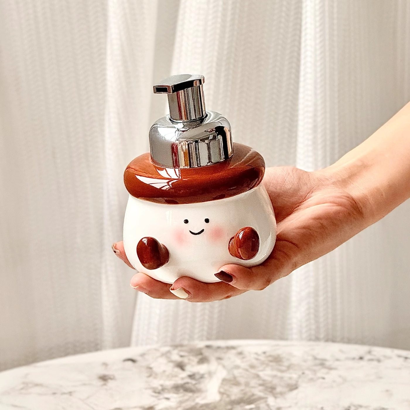 陶瓷起泡瓶慕斯泡沫按压式打泡器