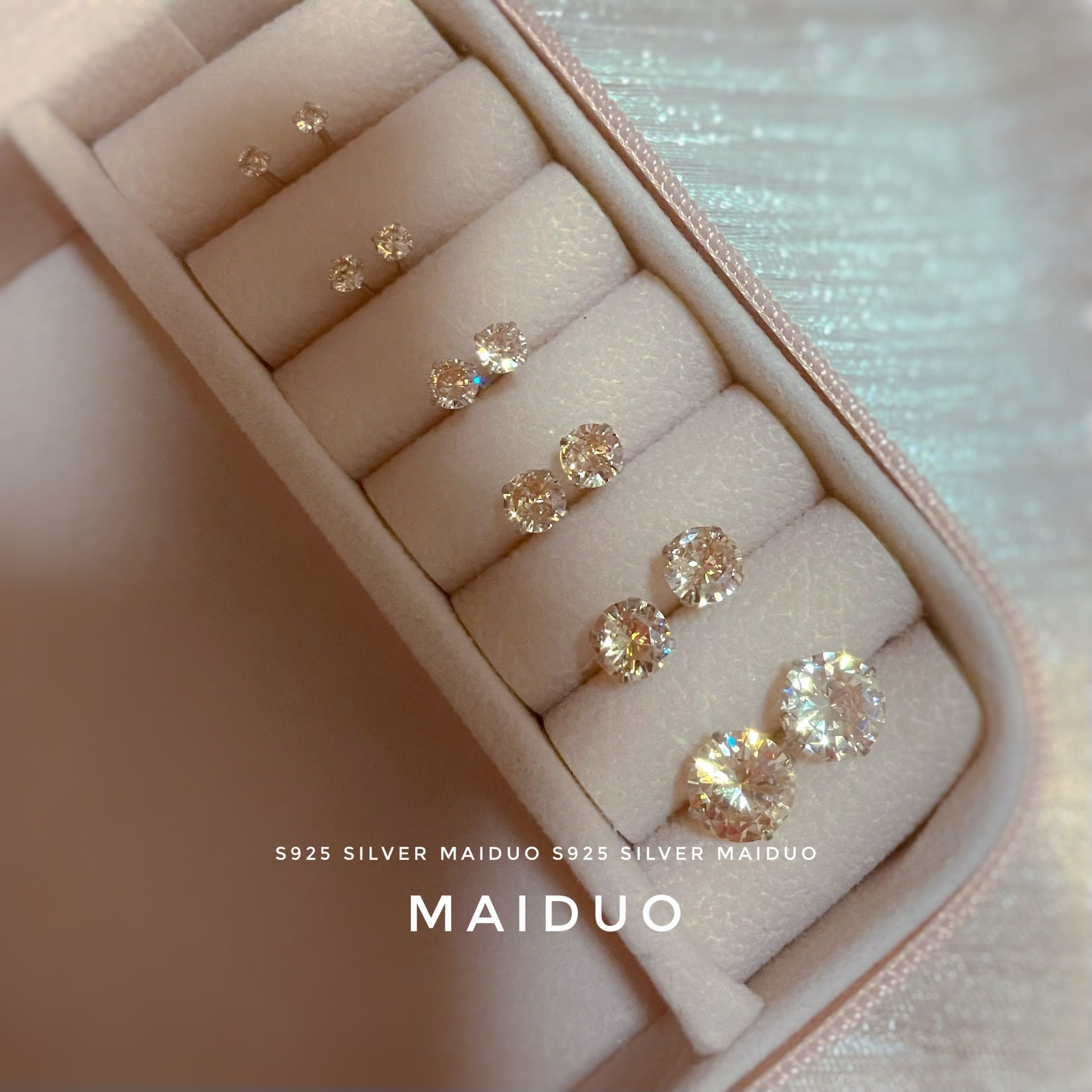 s925纯银耳钉女水蜜桃钻香槟闪亮锆石免摘养耳洞简约耳骨钉,饰品/流行首饰/时尚饰品新,耳钉,淘宝优惠券,粉丝福利购,淘宝优惠卷